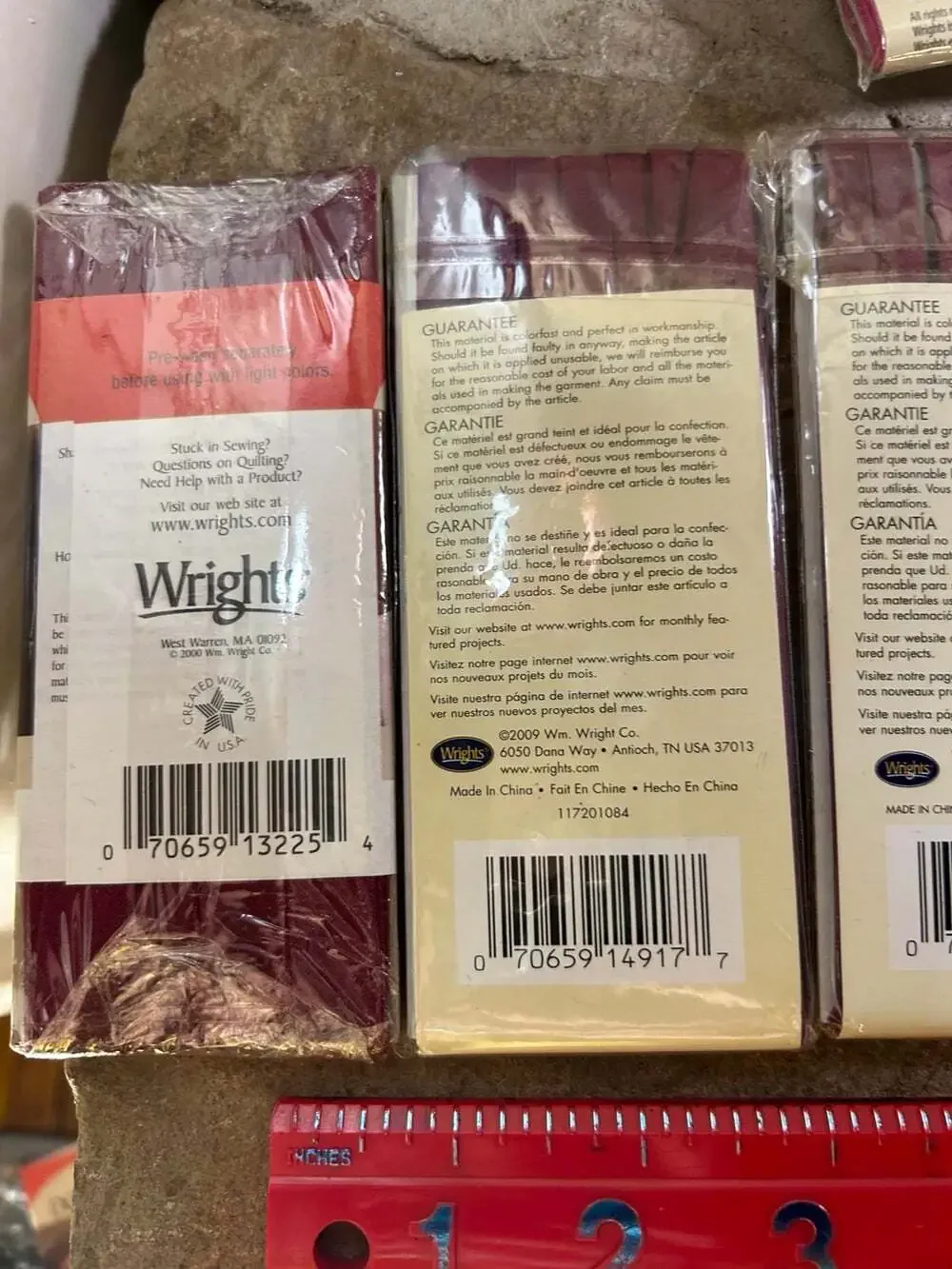 Wrights Bias Tape Berry, Pink , purple, red see photos lot of 11